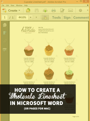 How To Create A Wholesale Linesheet In Word Or Pages